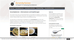 Desktop Screenshot of keramikpfannen.org